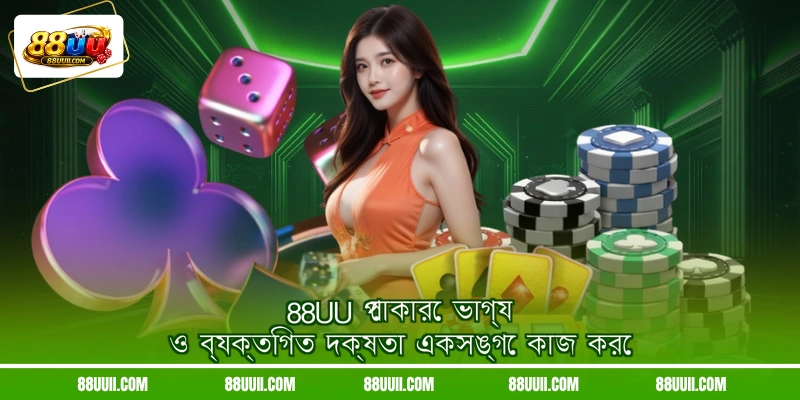 88UU পোকারে ভাগ্য ও ব্যক্তিগত দক্ষতা একসঙ্গে কাজ করে