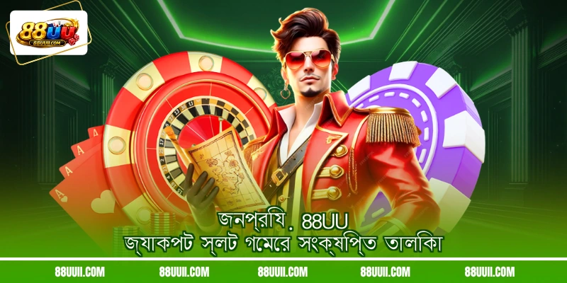 জনপ্রিয় 88UU জ্যাকপট স্লট গেমের সংক্ষিপ্ত তালিকা