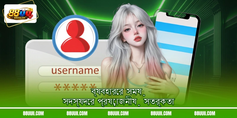 ব্যবহারের সময় সদস্যদের প্রয়োজনীয় সতর্কতা
